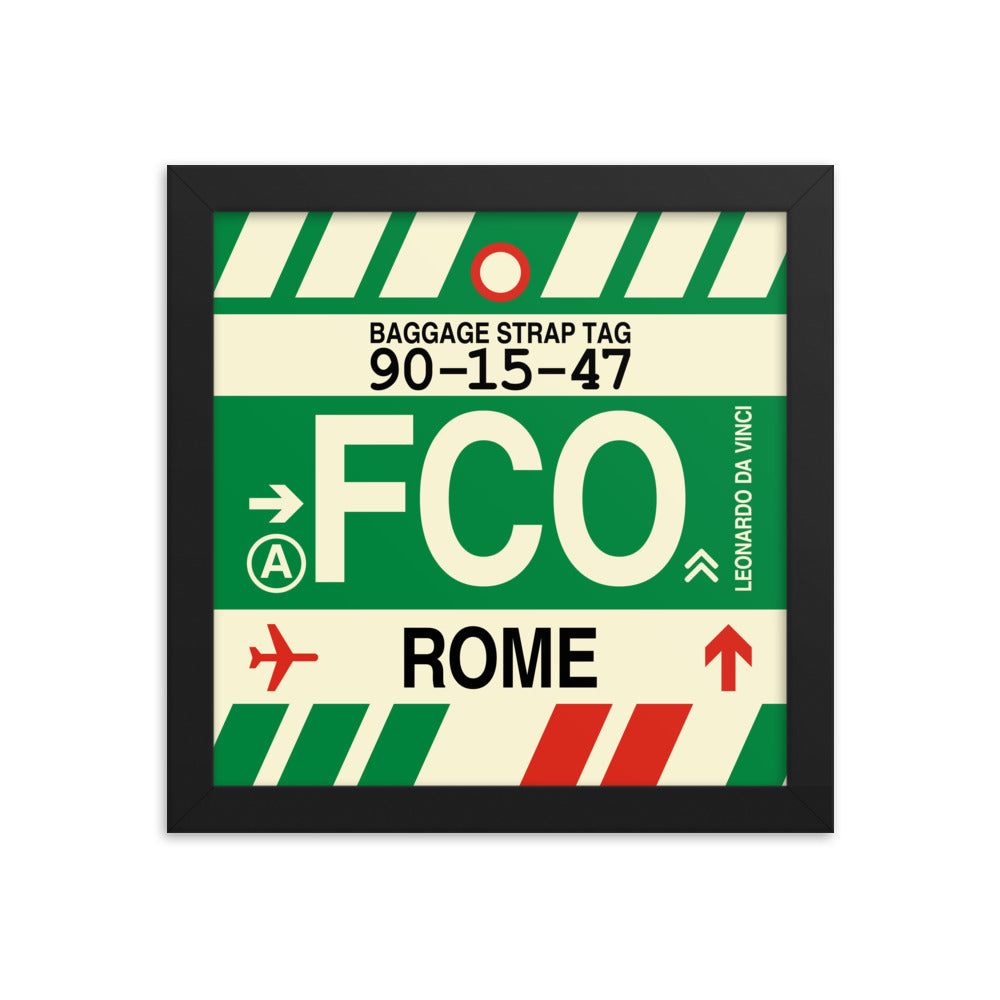 Rome Italy Prints and Wall Art • FCO Airport Code