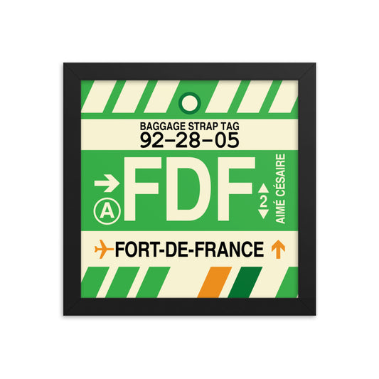 Travel-Themed Framed Print • FDF Fort-de-France Souvenir • YHM Designs - Image 01