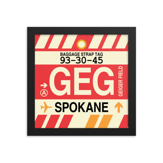 Travel-Themed Framed Print • GEG Spokane • YHM Designs - Image 01