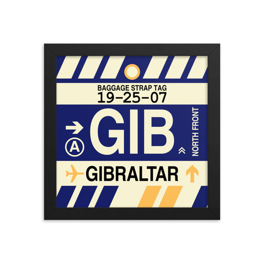 Travel-Themed Framed Print • GIB Gibraltar Souvenir • YHM Designs - Image 01