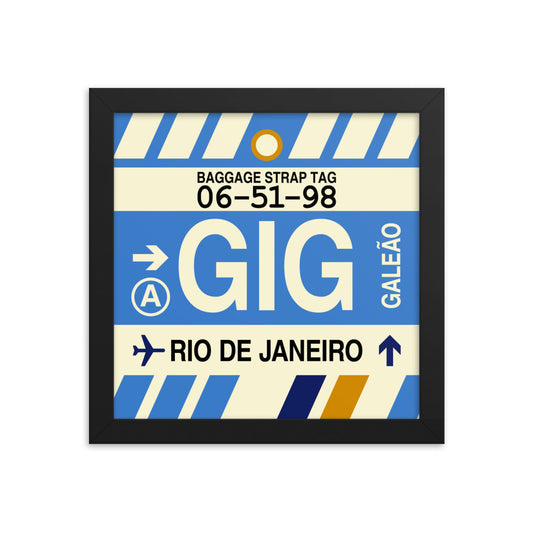 Travel-Themed Framed Print • GIG Rio de Janeiro Souvenir • YHM Designs - Image 01