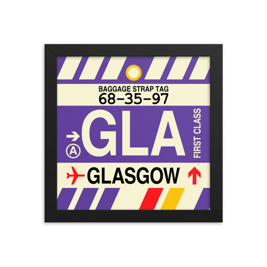 Travel-Themed Framed Print • GLA Glasgow • YHM Designs - Image 01