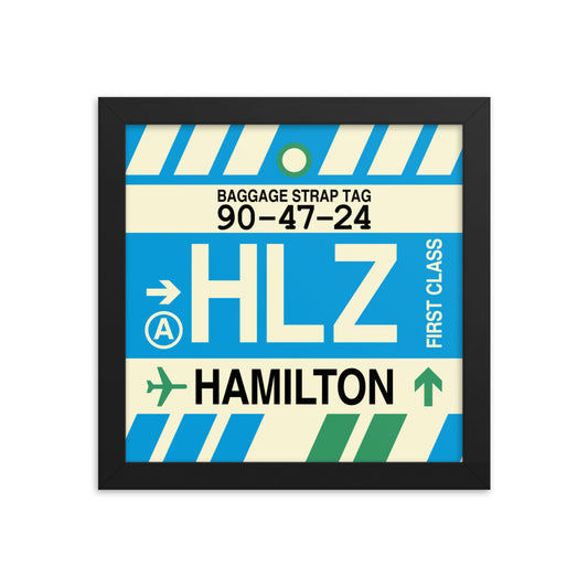 Travel-Themed Framed Print • HLZ Hamilton • YHM Designs - Image 01