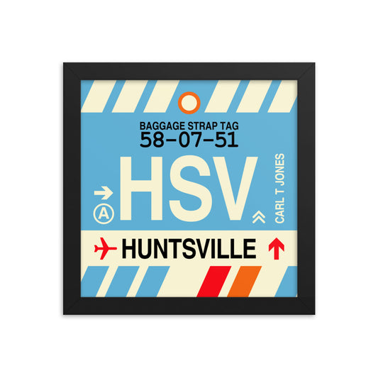 Travel-Themed Framed Print • HSV Huntsville Souvenir • YHM Designs - Image 01