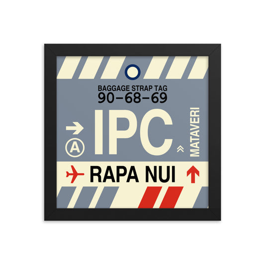 Travel-Themed Framed Print • IPC Rapa Nui Souvenir • YHM Designs - Image 01