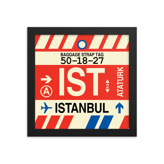 Travel-Themed Framed Print • IST Istanbul Souvenir • YHM Designs - Image 01