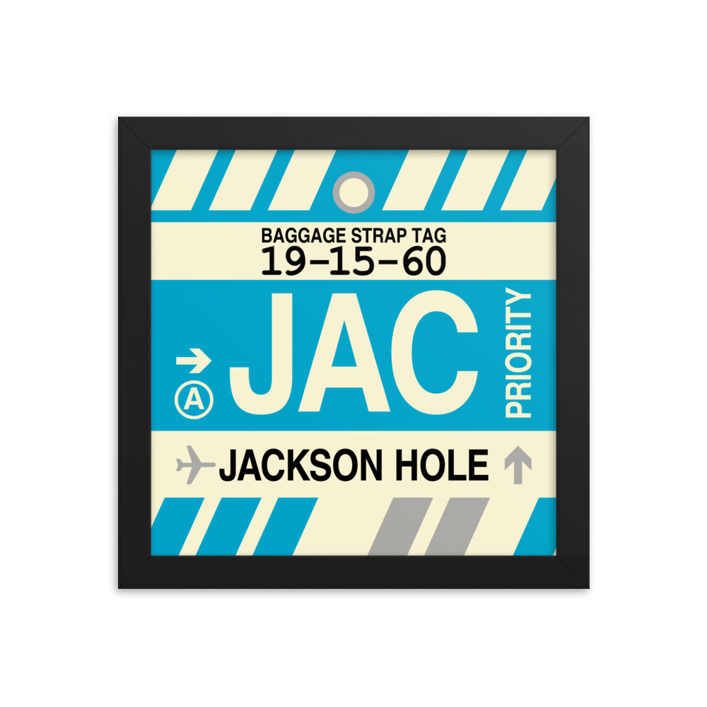 Travel-Themed Framed Print • JAC Jackson Hole • YHM Designs - Image 01