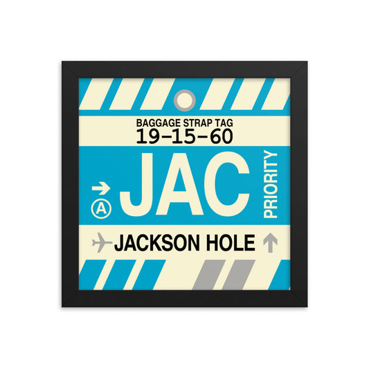 Travel-Themed Framed Print • JAC Jackson Hole • YHM Designs - Image 01