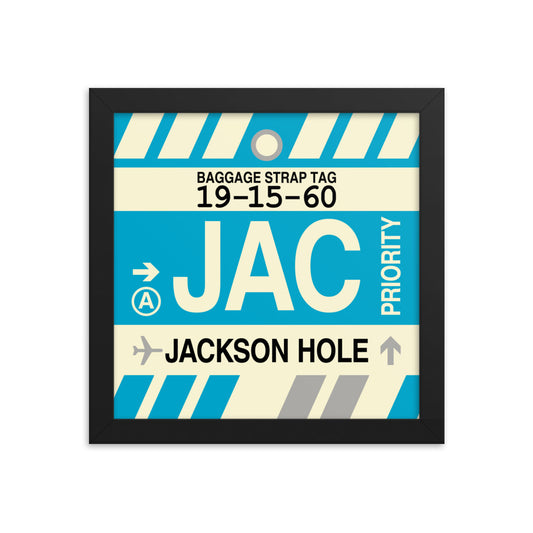 Travel-Themed Framed Print • JAC Jackson Hole Souvenir • YHM Designs - Image 01