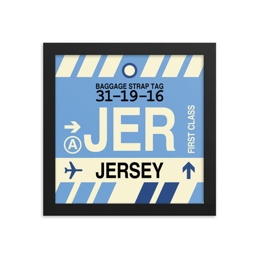 Travel-Themed Framed Print • JER Jersey Souvenir • YHM Designs - Image 01