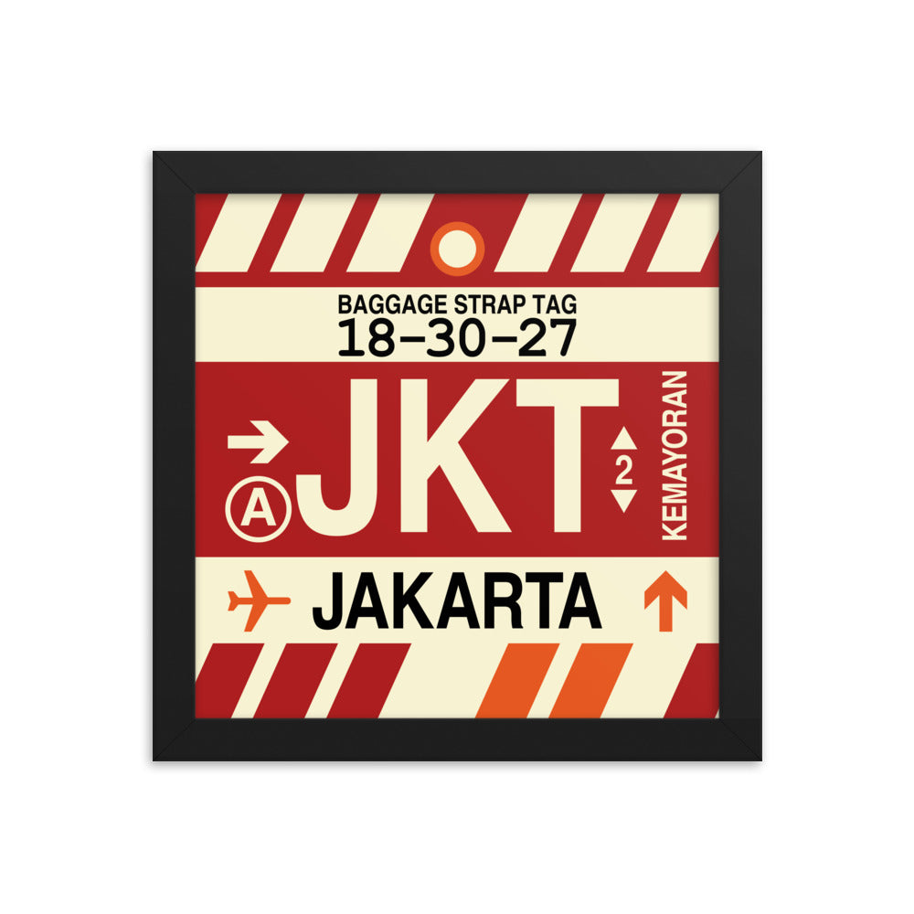 Travel-Themed Framed Print • JKT Jakarta Souvenir • YHM Designs - Image 01