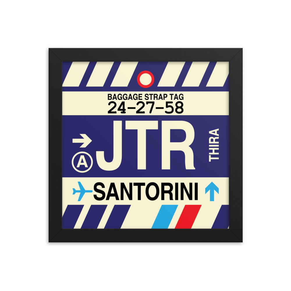 Travel-Themed Framed Print • JTR Santorini Souvenir • YHM Designs - Image 01