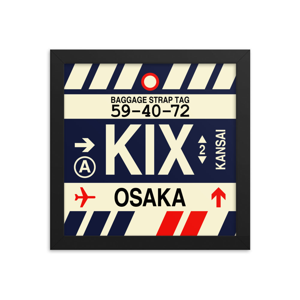 Travel-Themed Framed Print • KIX Osaka Souvenir • YHM Designs - Image 01