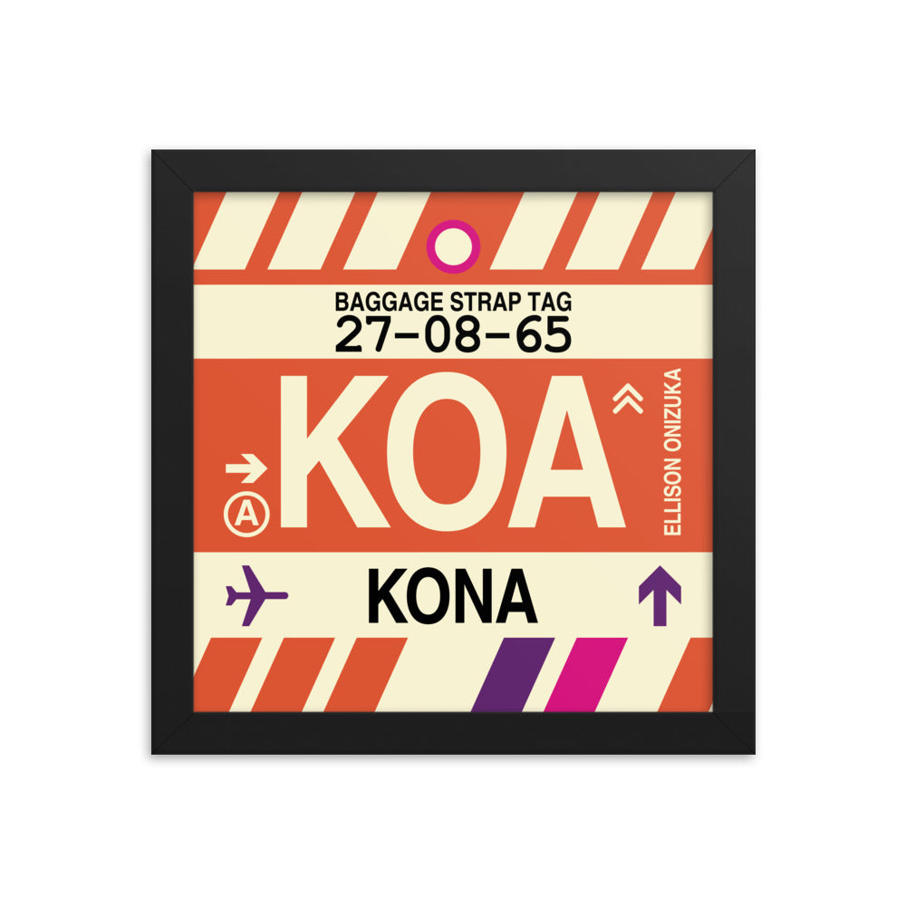 Travel-Themed Framed Print • KOA Kona • YHM Designs - Image 01