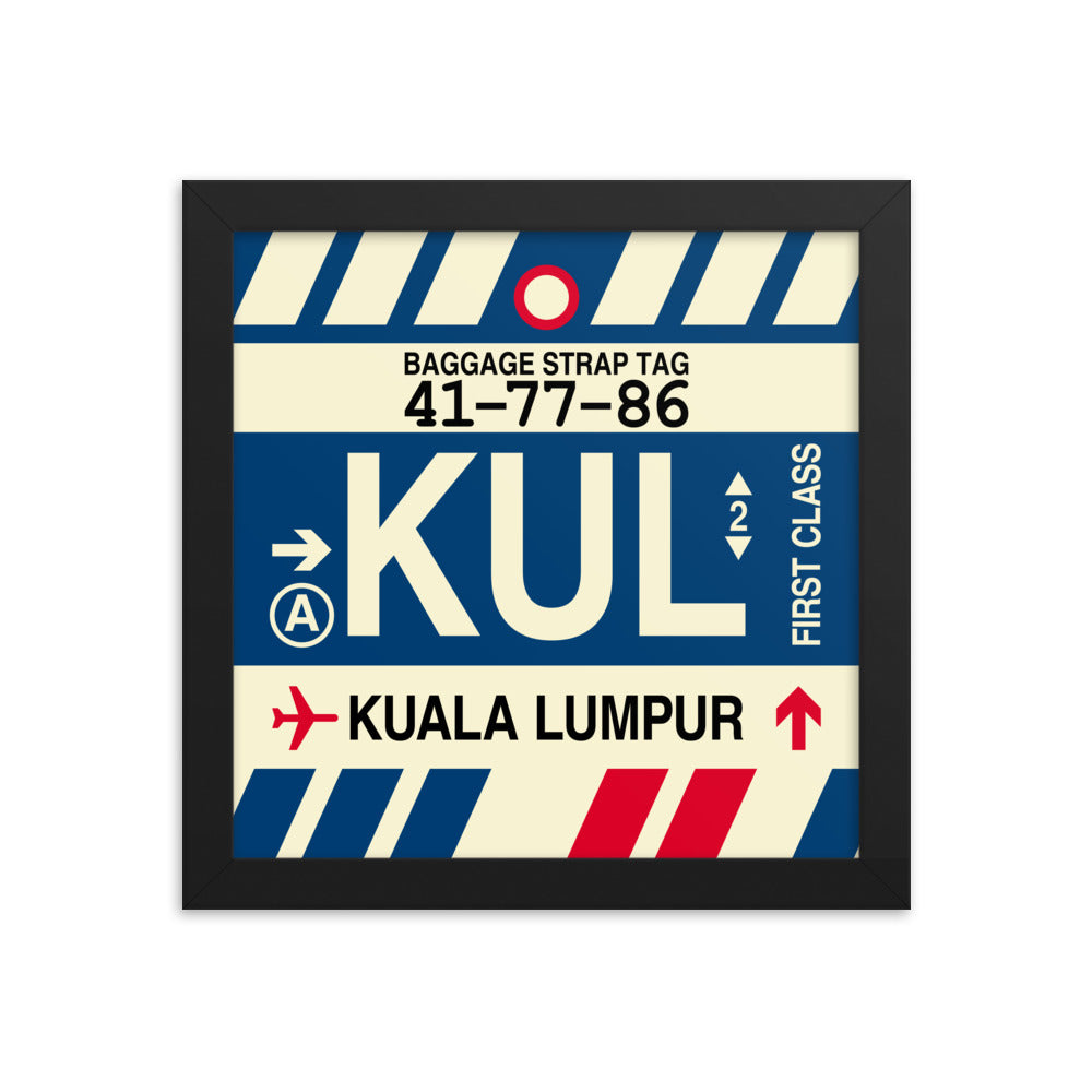 Travel-Themed Framed Print • KUL Kuala Lumpur Souvenir • YHM Designs - Image 01