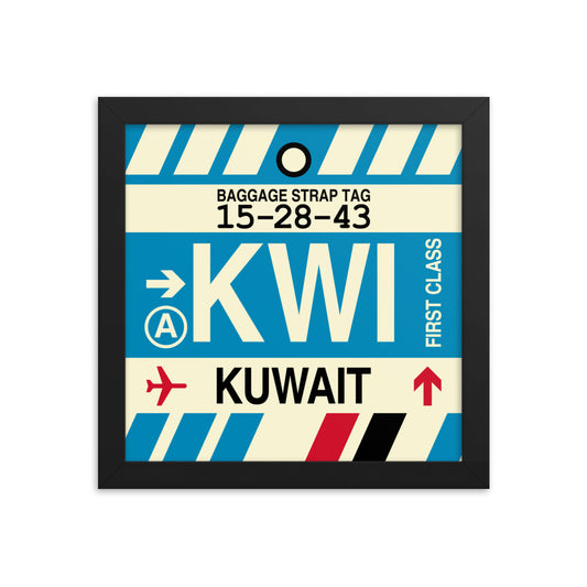 Travel-Themed Framed Print • KWI Kuwait City Souvenir • YHM Designs - Image 01