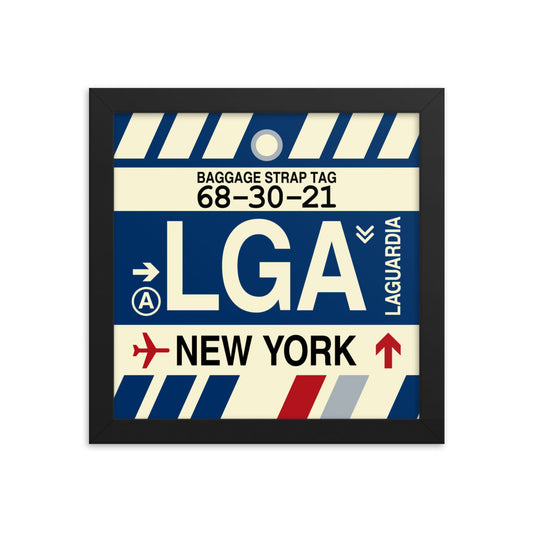 Travel-Themed Framed Print • LGA New York City Souvenir • YHM Designs - Image 01