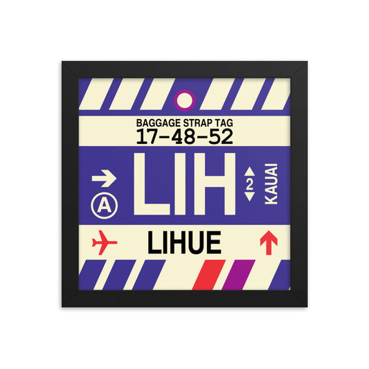 Travel-Themed Framed Print • LIH Lihue • YHM Designs - Image 01