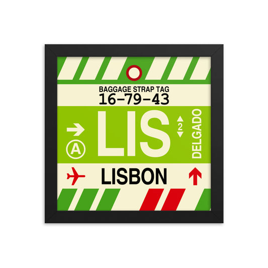 Travel-Themed Framed Print • LIS Lisbon Souvenir • YHM Designs - Image 01