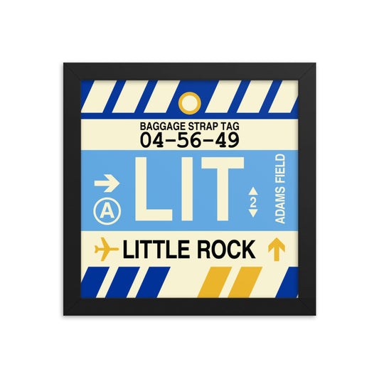Travel-Themed Framed Print • LIT Little Rock • YHM Designs - Image 01