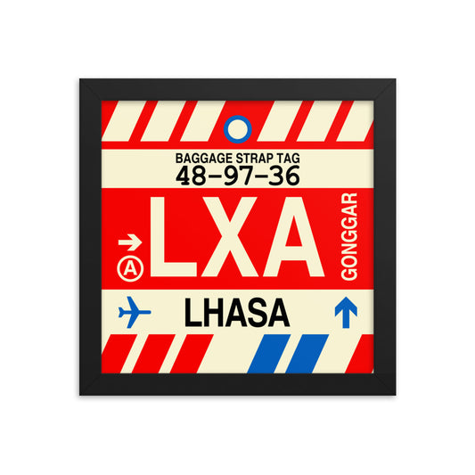 Travel-Themed Framed Print • LXA Lhasa • YHM Designs - Image 01