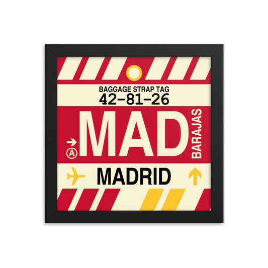 Travel-Themed Framed Print • MAD Madrid • YHM Designs - Image 01