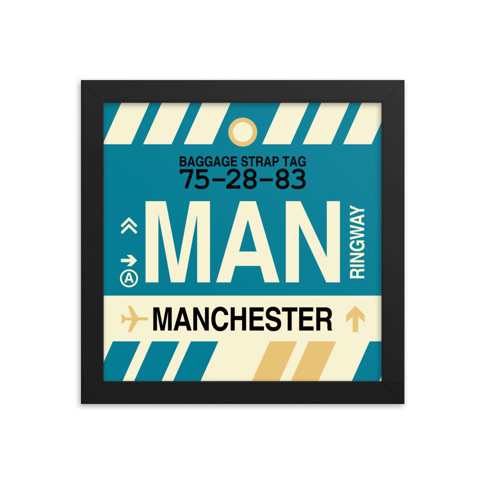 Travel-Themed Framed Print • MAN Manchester Souvenir • YHM Designs - Image 01