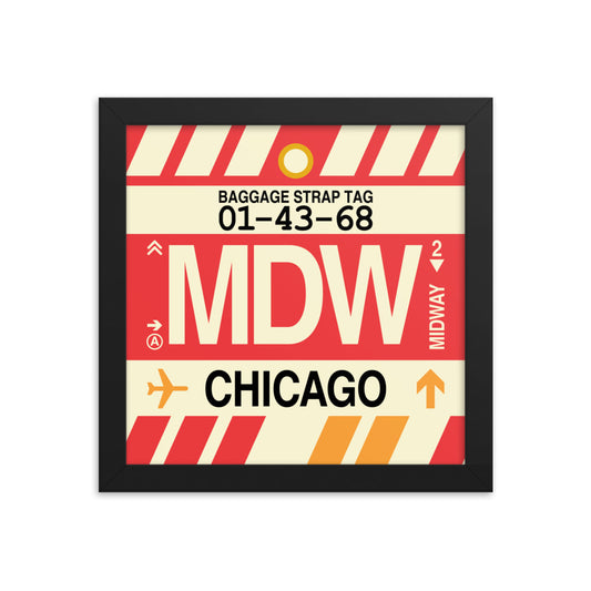 Travel-Themed Framed Print • MDW Chicago • YHM Designs - Image 01