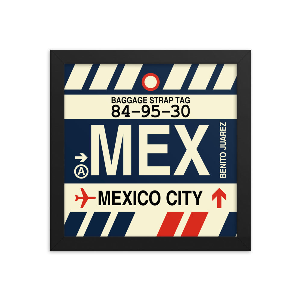 Travel-Themed Framed Print • MEX Mexico City Souvenir • YHM Designs - Image 01