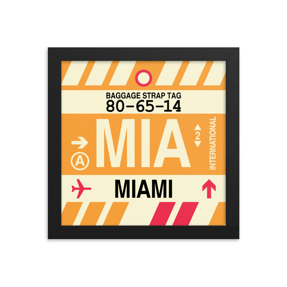 Travel-Themed Framed Print • MIA Miami • YHM Designs - Image 01