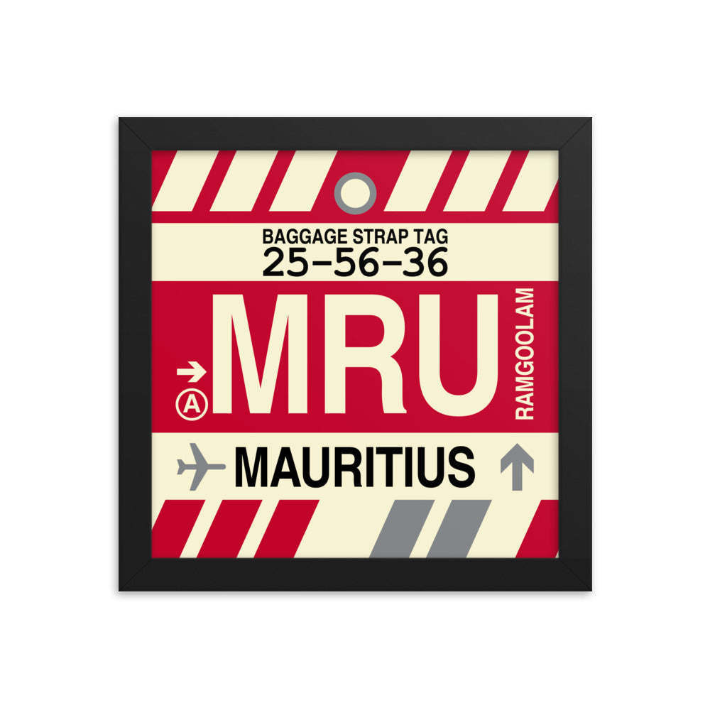 Travel-Themed Framed Print • MRU Port Louis Souvenir • YHM Designs - Image 01