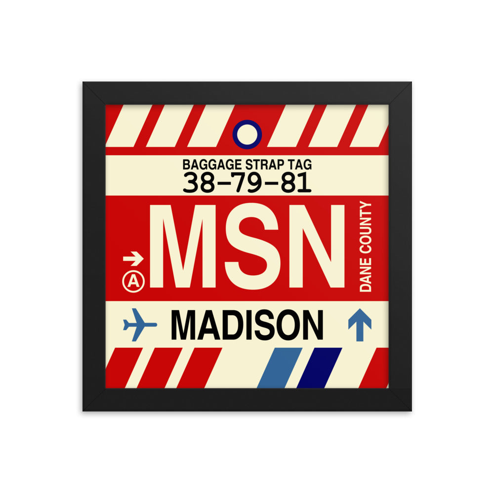 Travel-Themed Framed Print • MSN Madison • YHM Designs - Image 01