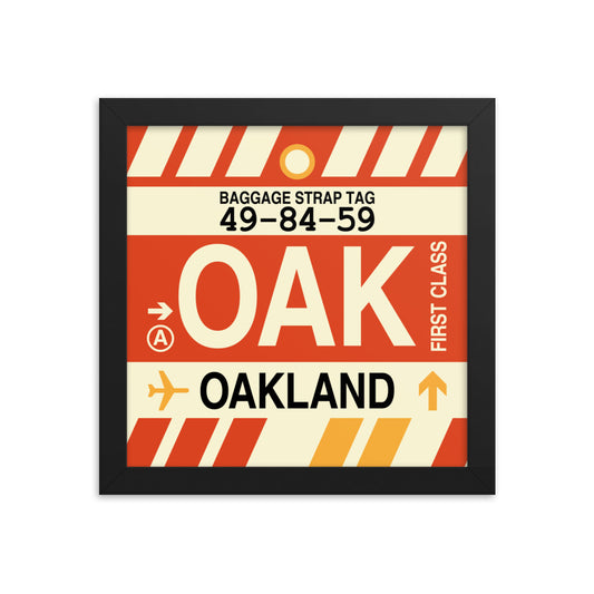 Travel-Themed Framed Print • OAK Oakland • YHM Designs - Image 01