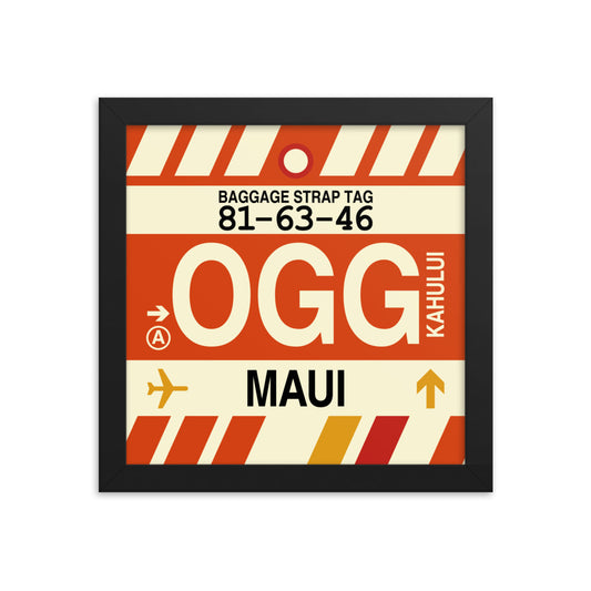 Travel-Themed Framed Print • OGG Maui • YHM Designs - Image 01