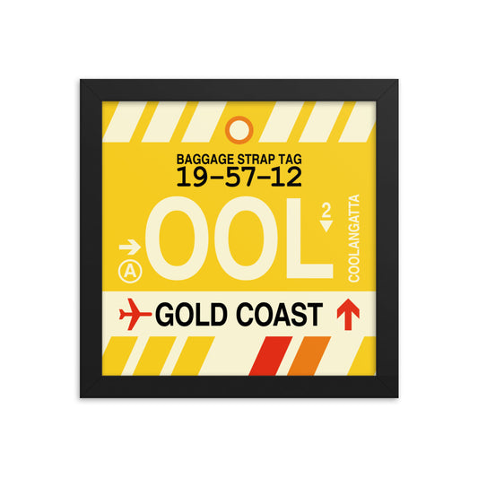 Travel-Themed Framed Print • OOL Gold Coast • YHM Designs - Image 01