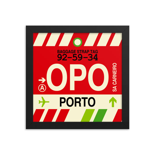 Travel-Themed Framed Print • OPO Porto Souvenir • YHM Designs - Image 01