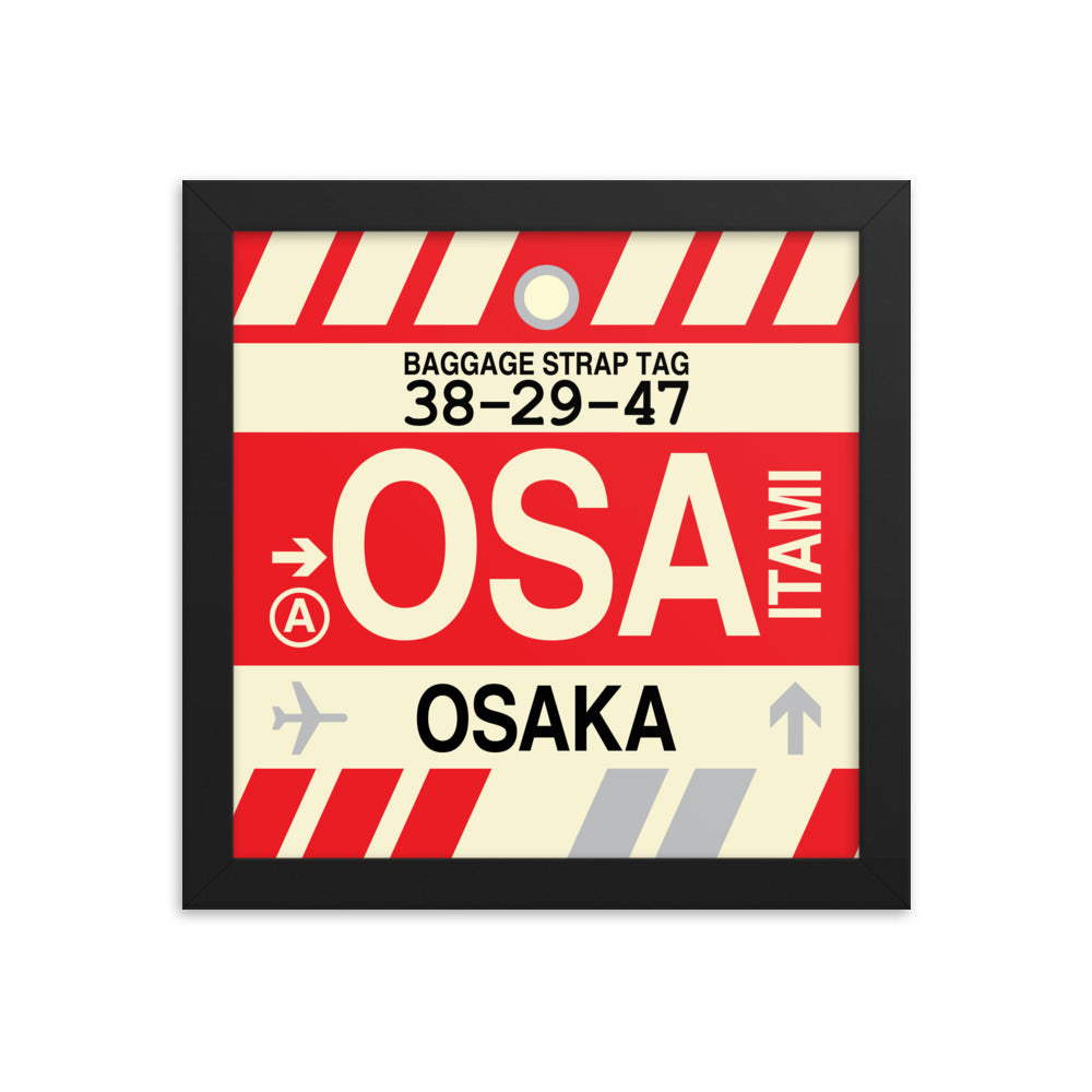 Travel-Themed Framed Print • OSA Osaka Souvenir • YHM Designs - Image 01