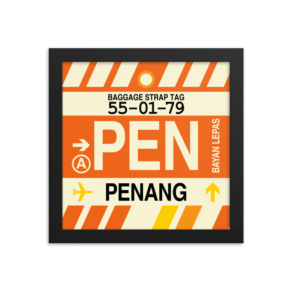 Travel-Themed Framed Print • PEN Penang Souvenir • YHM Designs - Image 01