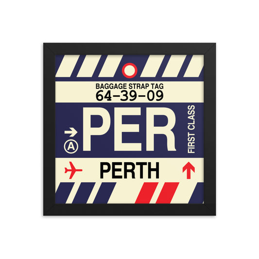Travel-Themed Framed Print • PER Perth • YHM Designs - Image 01