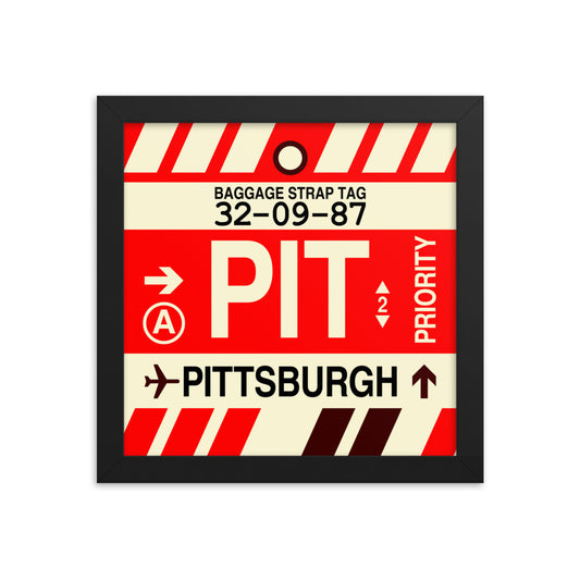 Travel-Themed Framed Print • PIT Pittsburgh • YHM Designs - Image 01