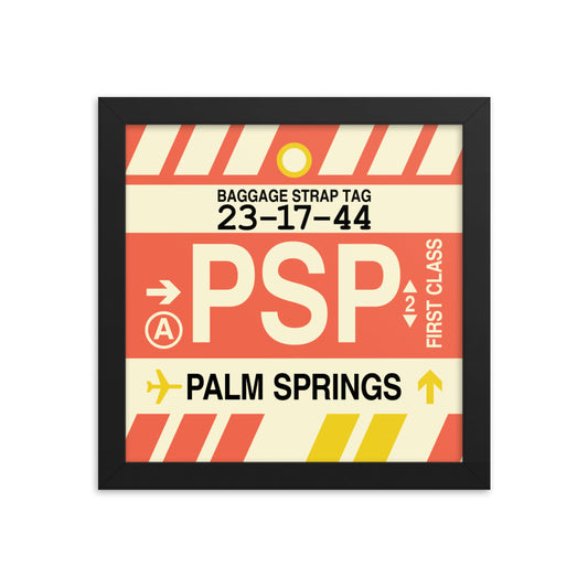 Travel-Themed Framed Print • PSP Palm Springs Souvenir • YHM Designs - Image 01
