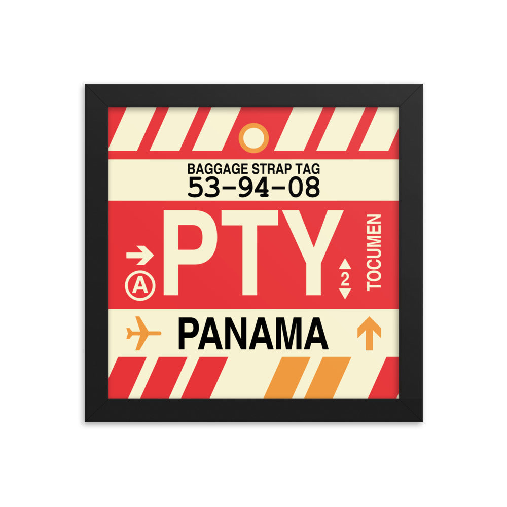 Travel-Themed Framed Print • PTY Panama City Souvenir • YHM Designs - Image 01