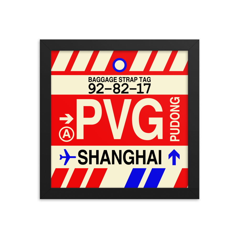 Travel-Themed Framed Print • PVG Shanghai Souvenir • YHM Designs - Image 01