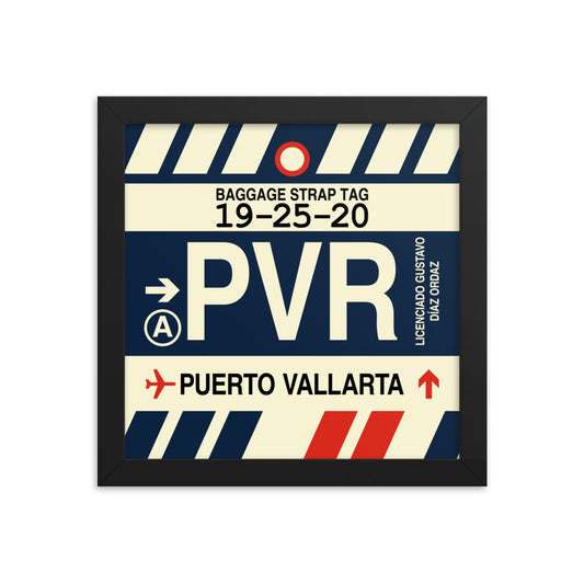 Travel-Themed Framed Print • PVR Puerto Vallarta Souvenir • YHM Designs - Image 01