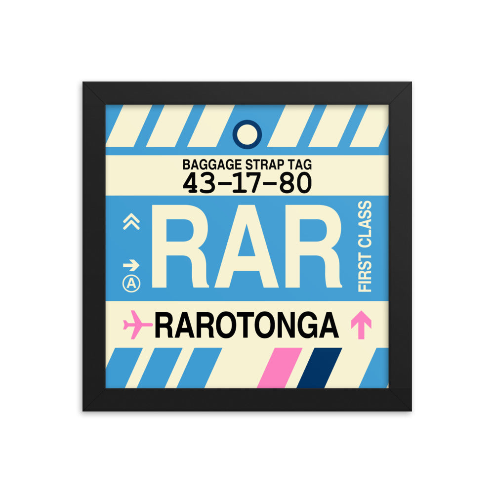 Travel-Themed Framed Print • RAR Rarotonga Souvenir • YHM Designs - Image 01