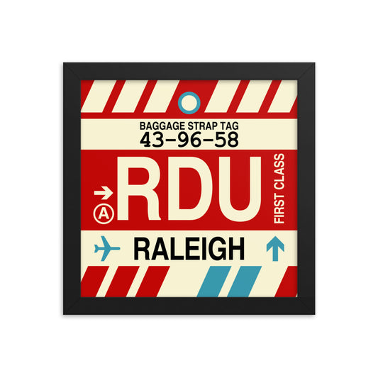 Travel-Themed Framed Print • RDU Raleigh Souvenir • YHM Designs - Image 01