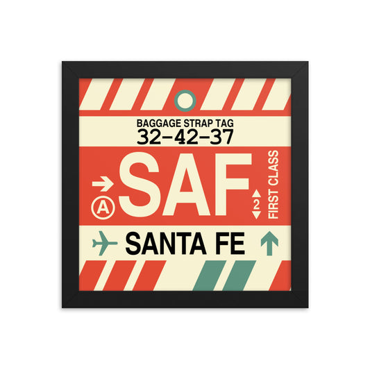 Travel-Themed Framed Print • SAF Santa Fe Souvenir • YHM Designs - Image 01