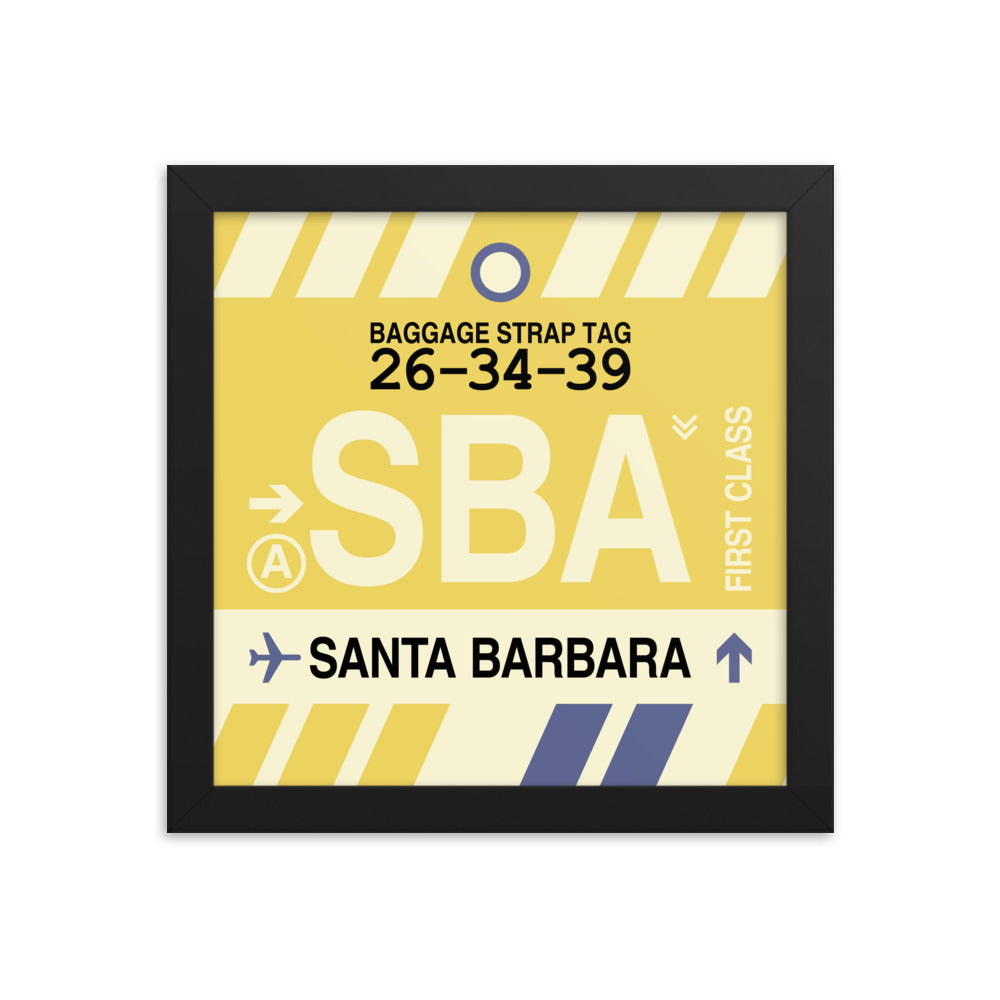 Travel-Themed Framed Print • SBA Santa Barbara • YHM Designs - Image 01