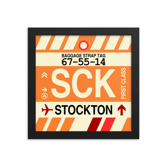 Travel-Themed Framed Print • SCK Stockton Souvenir • YHM Designs - Image 01