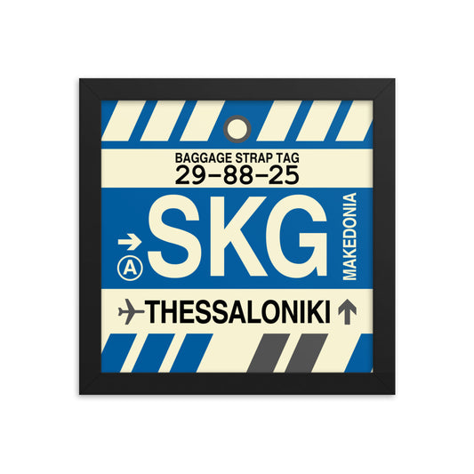 Travel-Themed Framed Print • SKG Thessaloniki • YHM Designs - Image 01